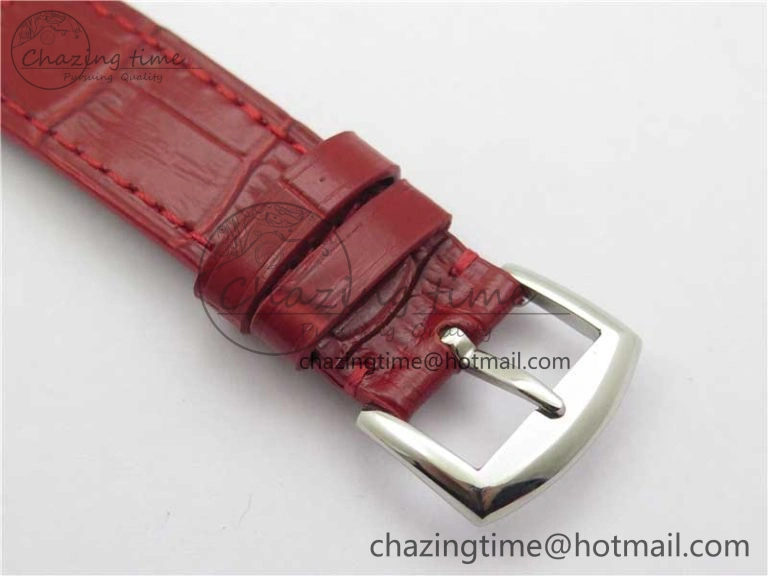Long Island Ladies SS ZF 1:1 Best Edition on Red Leather Strap Ronda Quartz Trendsetting 10361