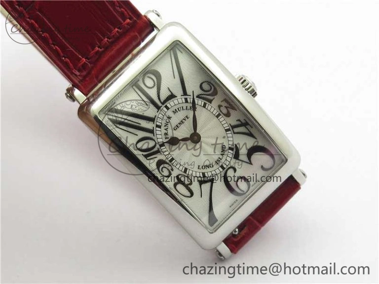 Long Island Ladies SS ZF 1:1 Best Edition on Red Leather Strap Ronda Quartz Trendsetting 10361