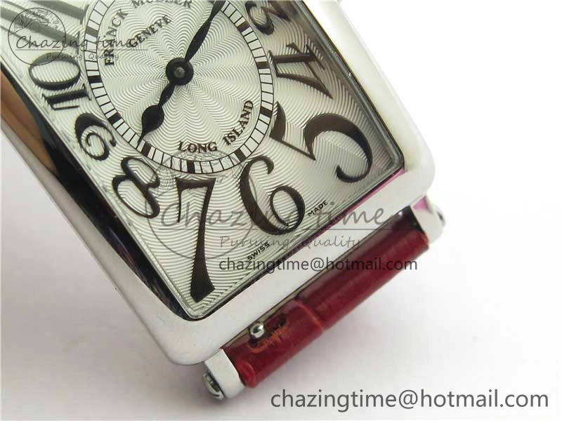 Long Island Ladies SS ZF 1:1 Best Edition on Red Leather Strap Ronda Quartz Trendsetting 10361