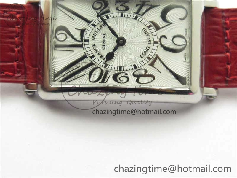 Long Island Ladies SS ZF 1:1 Best Edition on Red Leather Strap Ronda Quartz Trendsetting 10361