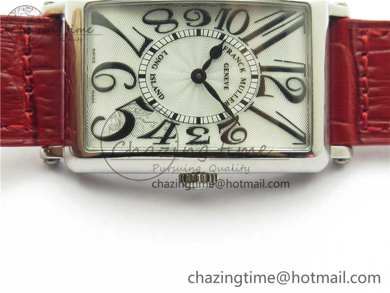 Long Island Ladies SS ZF 1:1 Best Edition on Red Leather Strap Ronda Quartz Trendsetting 10361