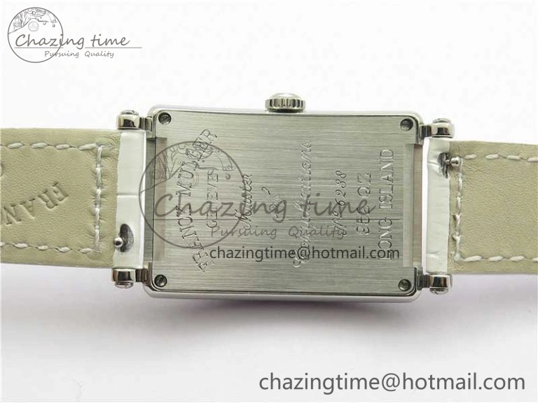 TravelReady Long Island Ladies SS ZF 1:1 Best Edition on White Leather Strap Ronda Quartz 6543
