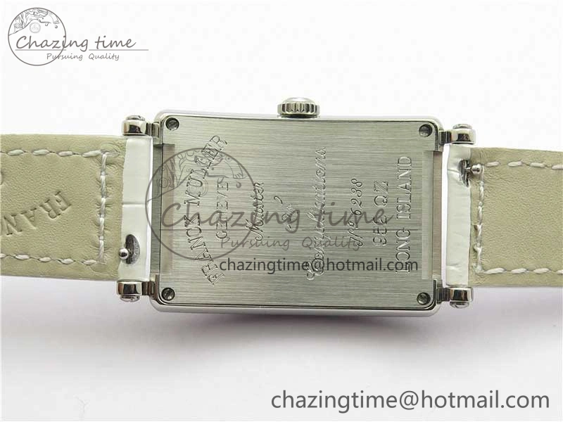 TravelReady Long Island Ladies SS ZF 1:1 Best Edition on White Leather Strap Ronda Quartz 6543