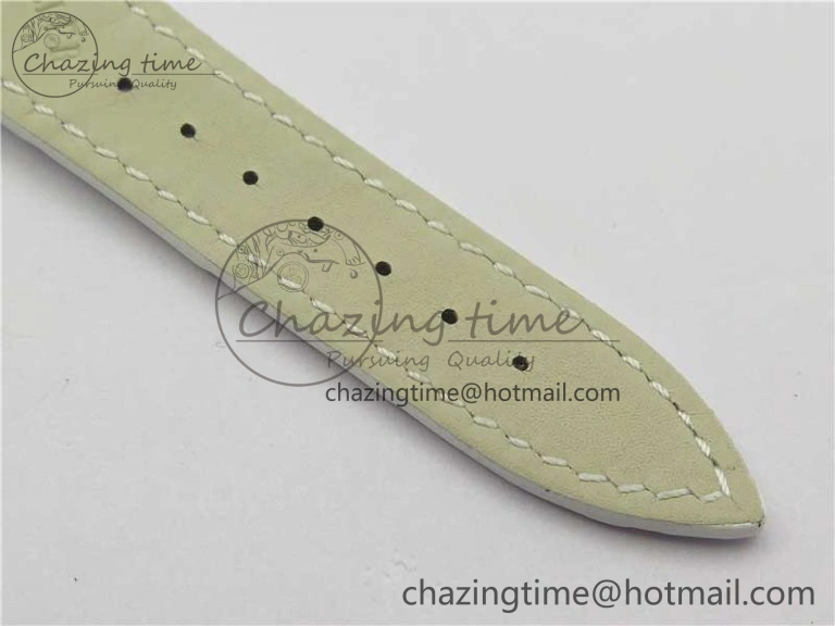 TravelReady Long Island Ladies SS ZF 1:1 Best Edition on White Leather Strap Ronda Quartz 6543