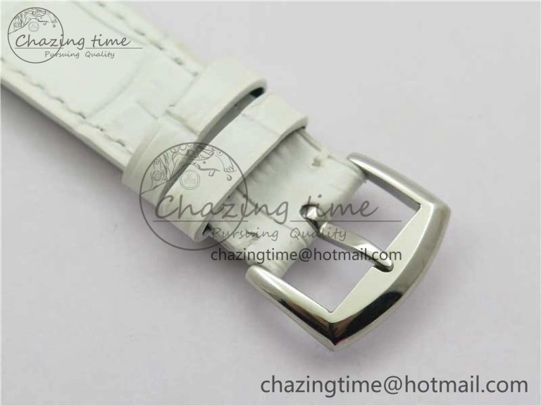 TravelReady Long Island Ladies SS ZF 1:1 Best Edition on White Leather Strap Ronda Quartz 6543