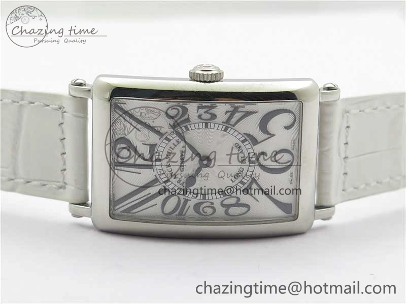 TravelReady Long Island Ladies SS ZF 1:1 Best Edition on White Leather Strap Ronda Quartz 6543