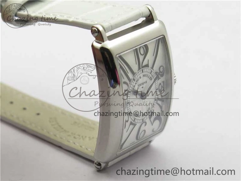 TravelReady Long Island Ladies SS ZF 1:1 Best Edition on White Leather Strap Ronda Quartz 6543