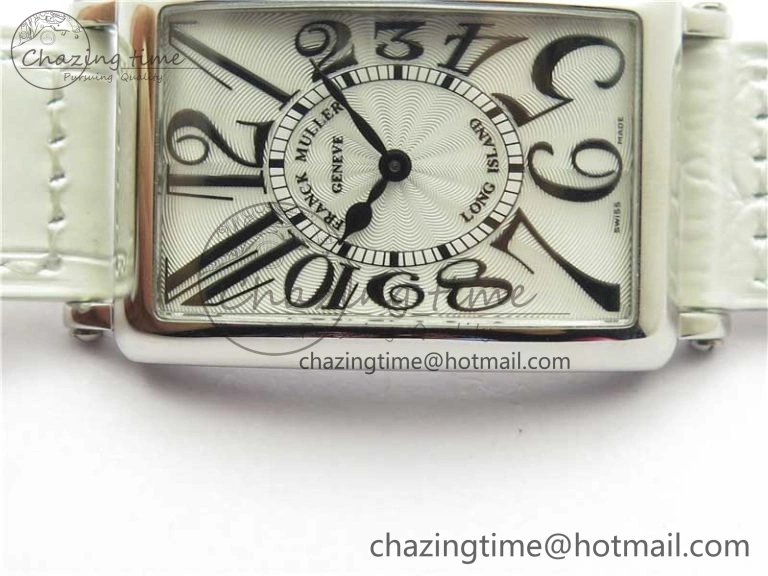 TravelReady Long Island Ladies SS ZF 1:1 Best Edition on White Leather Strap Ronda Quartz 6543