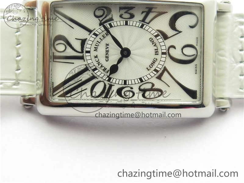 TravelReady Long Island Ladies SS ZF 1:1 Best Edition on White Leather Strap Ronda Quartz 6543