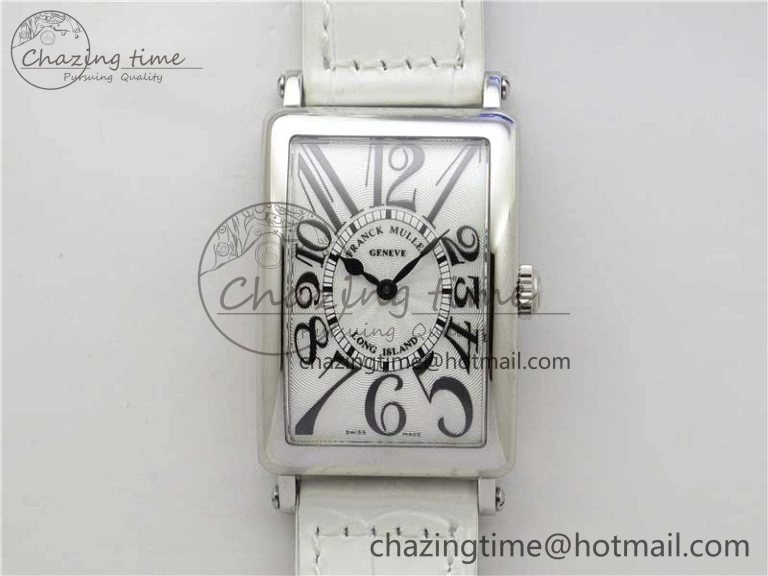 TravelReady Long Island Ladies SS ZF 1:1 Best Edition on White Leather Strap Ronda Quartz 6543