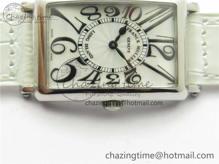 TravelReady Long Island Ladies SS ZF 1:1 Best Edition on White Leather Strap Ronda Quartz 6543