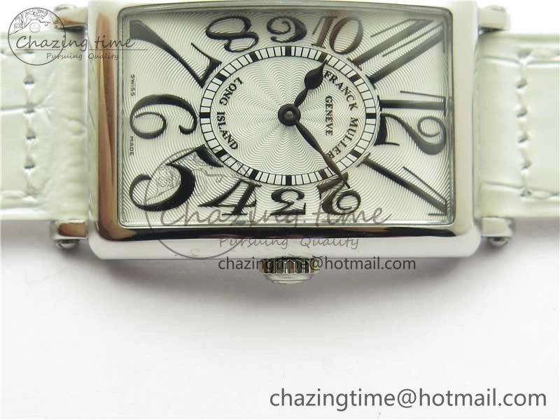 TravelReady Long Island Ladies SS ZF 1:1 Best Edition on White Leather Strap Ronda Quartz 6543