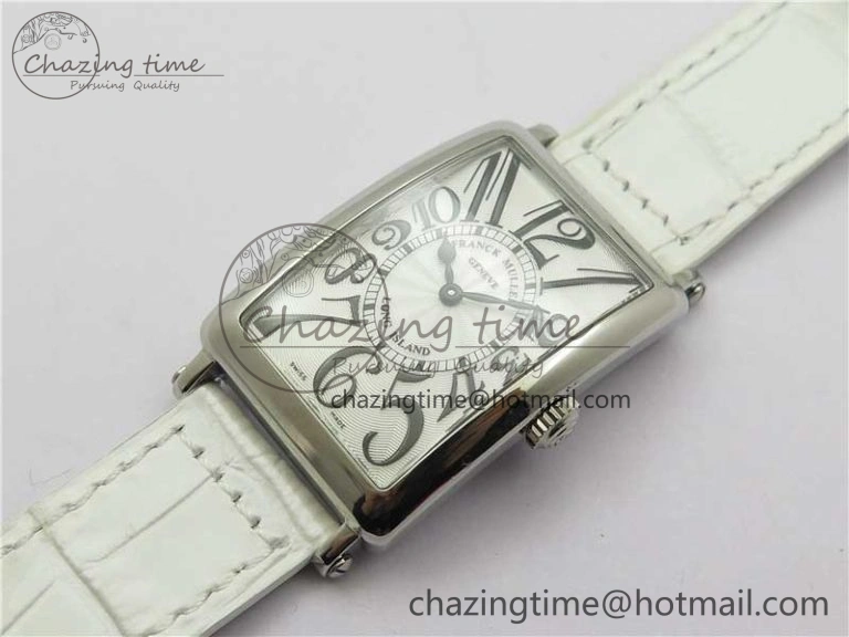 TravelReady Long Island Ladies SS ZF 1:1 Best Edition on White Leather Strap Ronda Quartz 6543