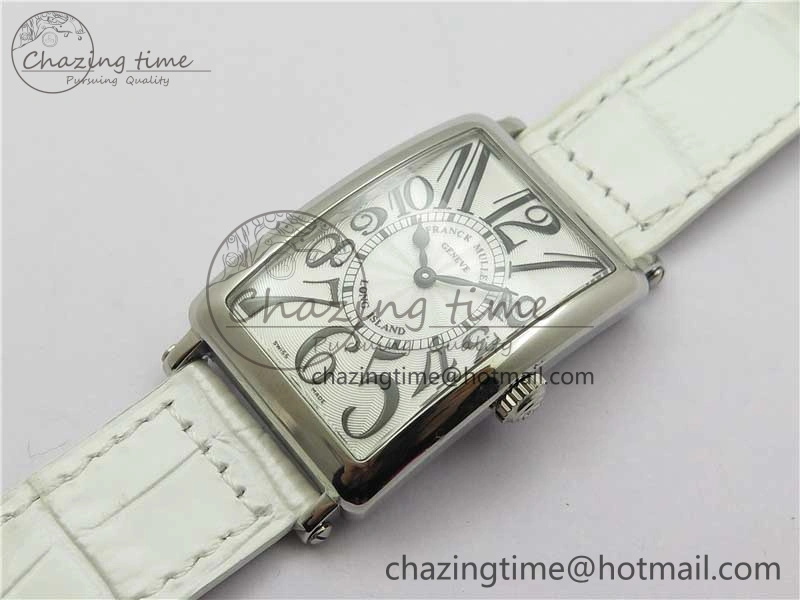 TravelReady Long Island Ladies SS ZF 1:1 Best Edition on White Leather Strap Ronda Quartz 6543