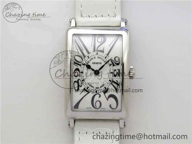 TravelReady Long Island Ladies SS ZF 1:1 Best Edition on White Leather Strap Ronda Quartz 6543