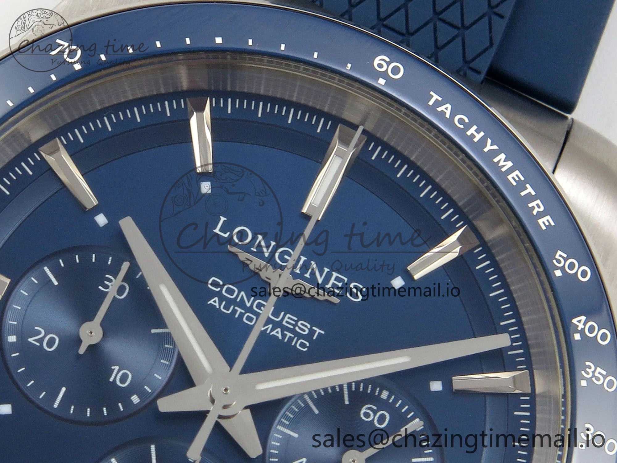 GoodFit Longines Conquest 40mm SS AF 1:1 Best Edition Blue Dial on Blue Rubber Strap A 7539