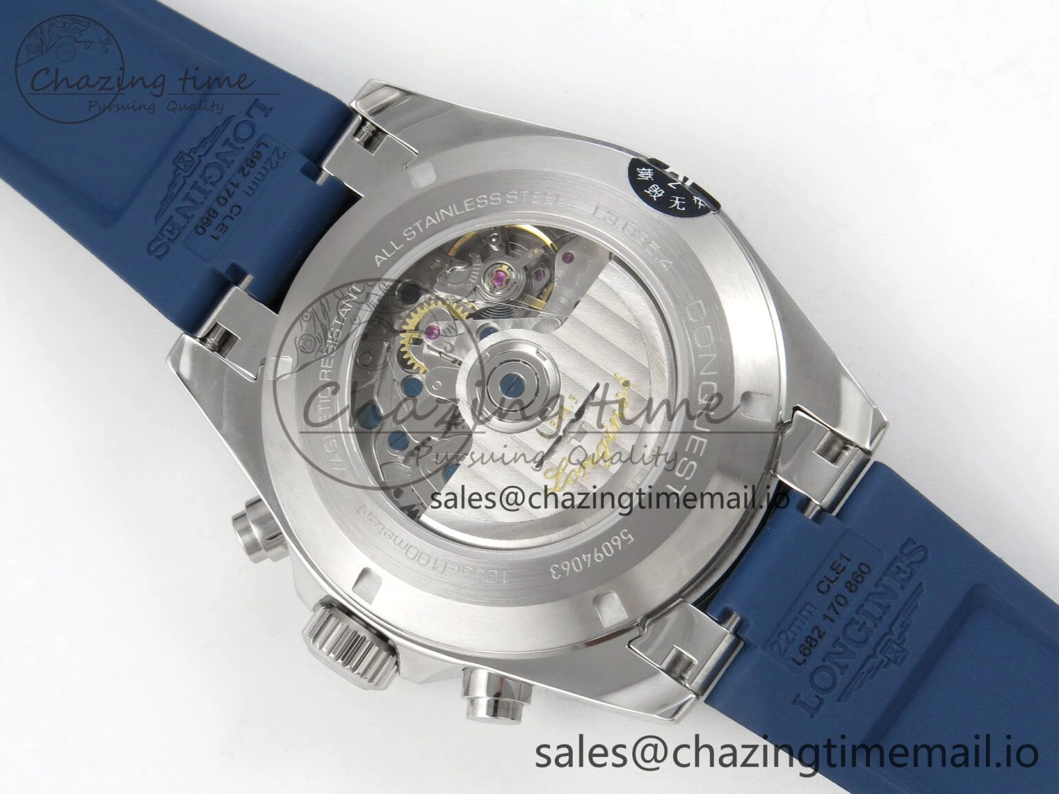 GoodFit Longines Conquest 40mm SS AF 1:1 Best Edition Blue Dial on Blue Rubber Strap A 7539