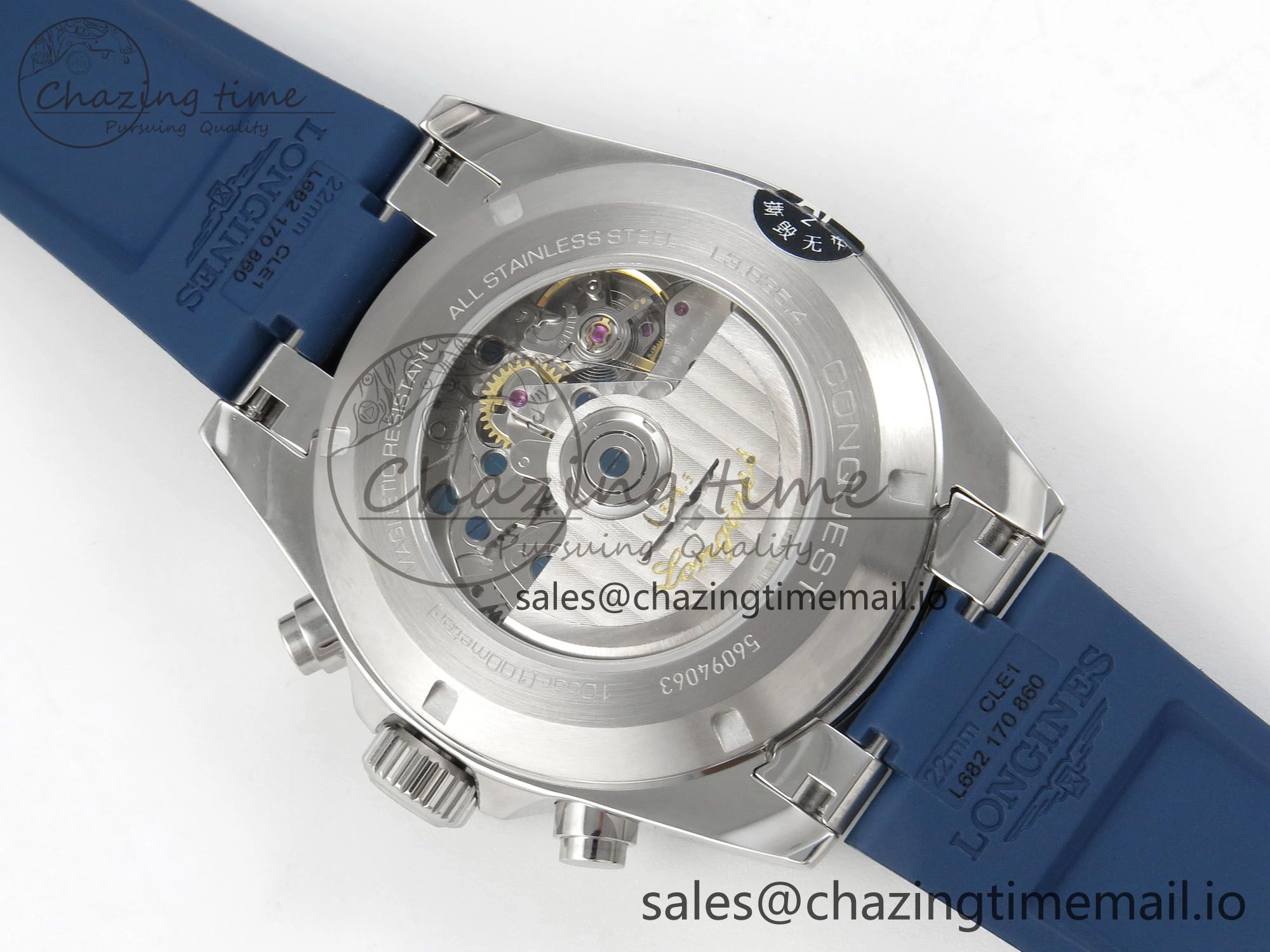 GoodFit Longines Conquest 40mm SS AF 1:1 Best Edition Blue Dial on Blue Rubber Strap A 7539