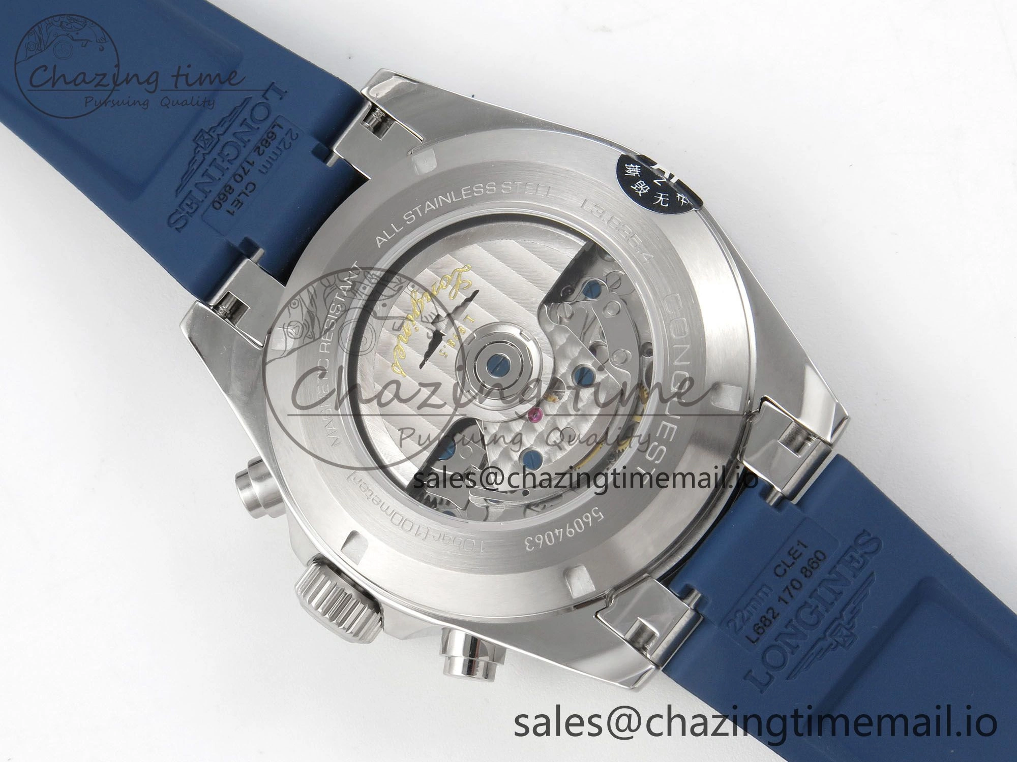 GoodFit Longines Conquest 40mm SS AF 1:1 Best Edition Blue Dial on Blue Rubber Strap A 7539