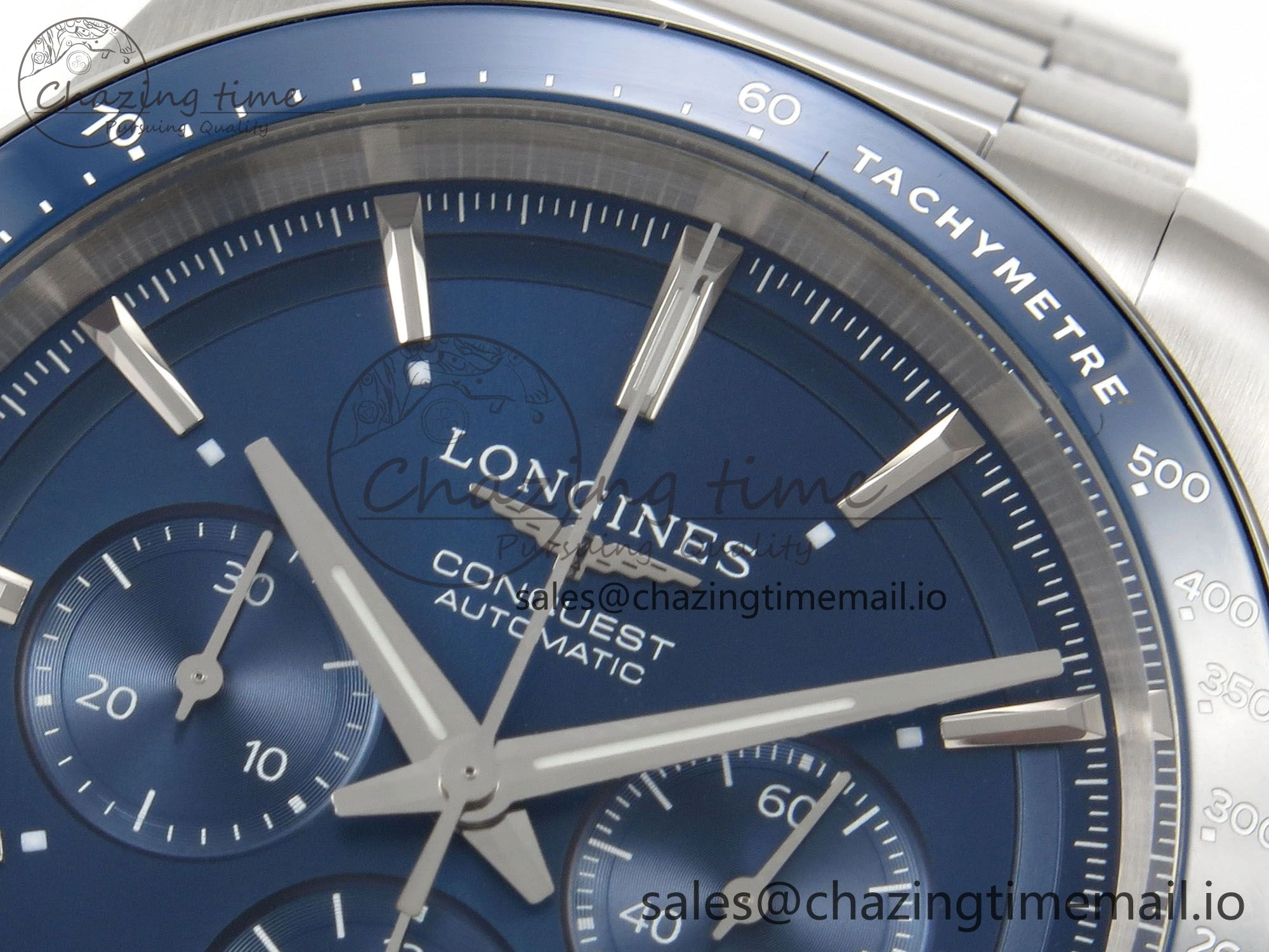 Effortless Longines Conquest 40mm SS AF 1:1 Best Edition Blue Dial on Stainless steel bracelet A 7534