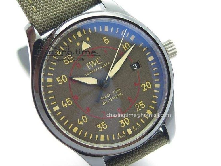 MARK XVII IW324702 Real Ceramic MK Best Edition Green Dial On Green Nylon Strap A Original 7288