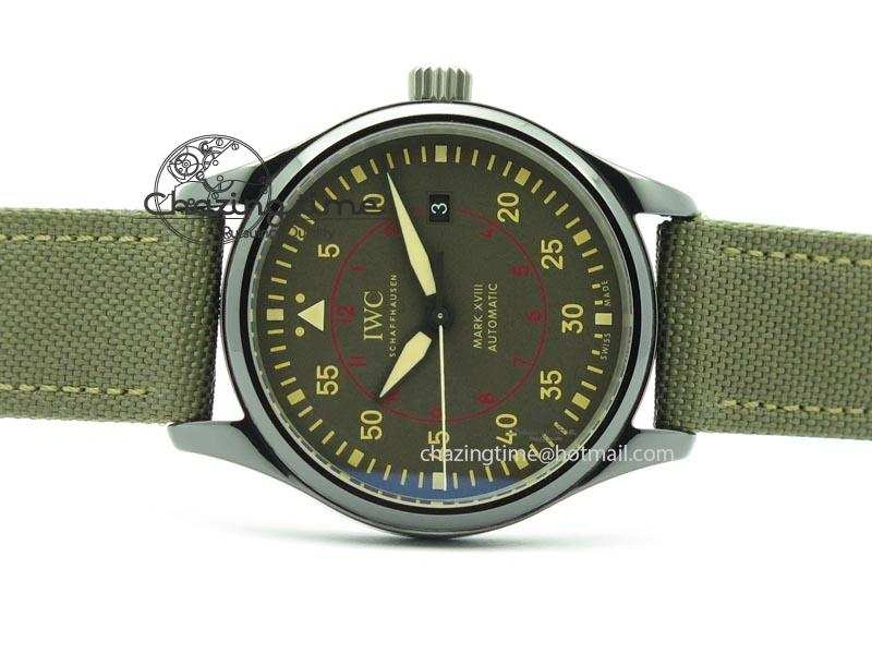 MARK XVII IW324702 Real Ceramic MK Best Edition Green Dial On Green Nylon Strap A Original 7288