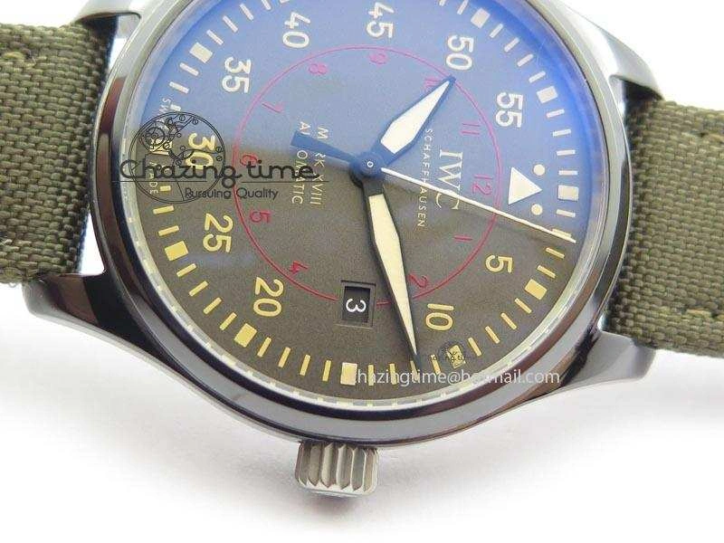 MARK XVII IW324702 Real Ceramic MK Best Edition Green Dial On Green Nylon Strap A Original 7288