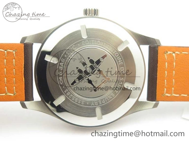 Chic MARK XVIII ANTOINE DE SAINT EXUPÉRY IW327003 SS MKS 1:1 Best Edition on Brown Leather MIYOTA 7193