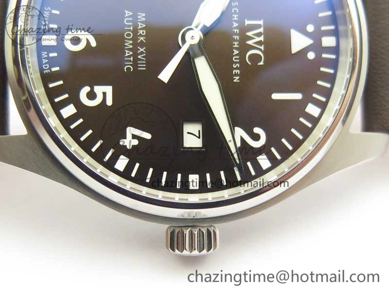 Chic MARK XVIII ANTOINE DE SAINT EXUPÉRY IW327003 SS MKS 1:1 Best Edition on Brown Leather MIYOTA 7193