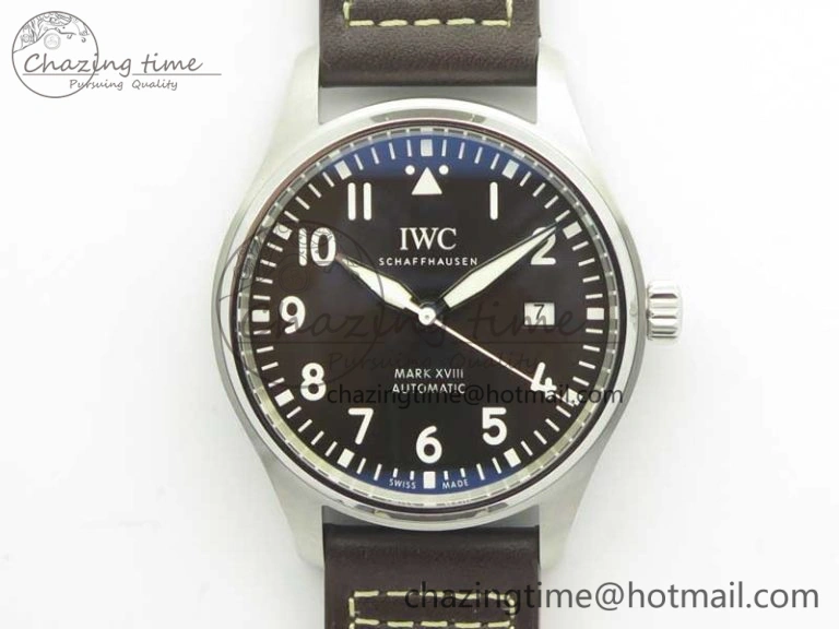 Chic MARK XVIII ANTOINE DE SAINT EXUPÉRY IW327003 SS MKS 1:1 Best Edition on Brown Leather MIYOTA 7193