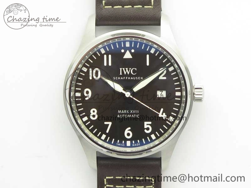 Chic MARK XVIII ANTOINE DE SAINT EXUPÉRY IW327003 SS MKS 1:1 Best Edition on Brown Leather MIYOTA 7193
