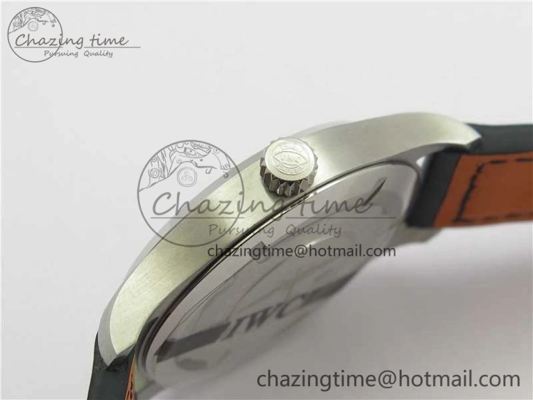 Refined MARK XVIII IW327001 SS FKF 1:1 Best Edition Black Dial On Black Leather Strap 7119