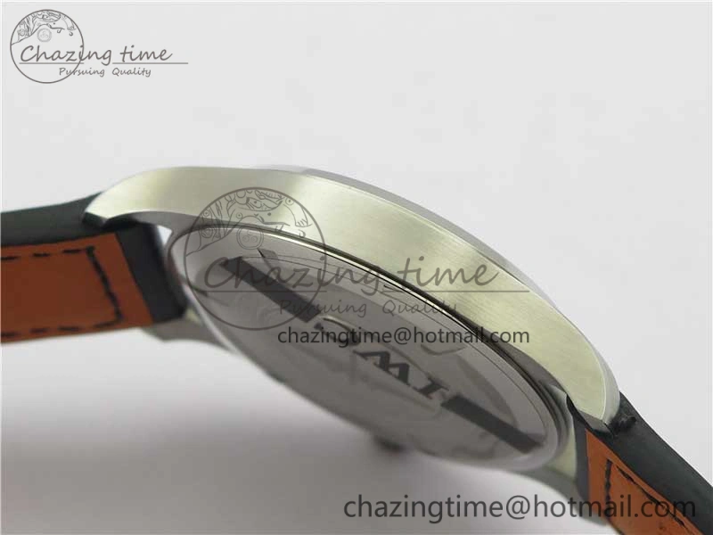 Refined MARK XVIII IW327001 SS FKF 1:1 Best Edition Black Dial On Black Leather Strap 7119