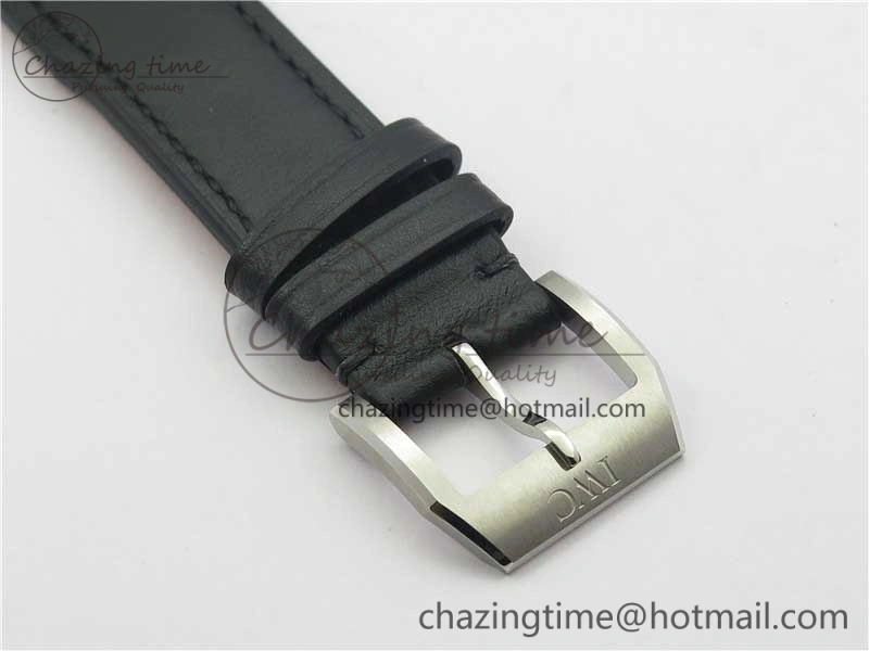 Refined MARK XVIII IW327001 SS FKF 1:1 Best Edition Black Dial On Black Leather Strap 7119