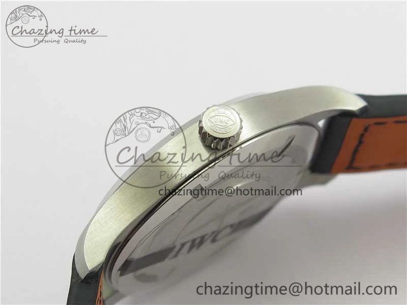 MARK XVIII IW327002 SS FKF 1:1 Best Edition White Dial On Black Leather Strap Functional 7121