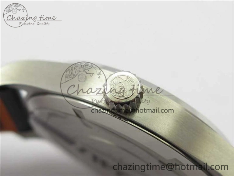 MARK XVIII IW327002 SS FKF 1:1 Best Edition White Dial On Black Leather Strap Functional 7121