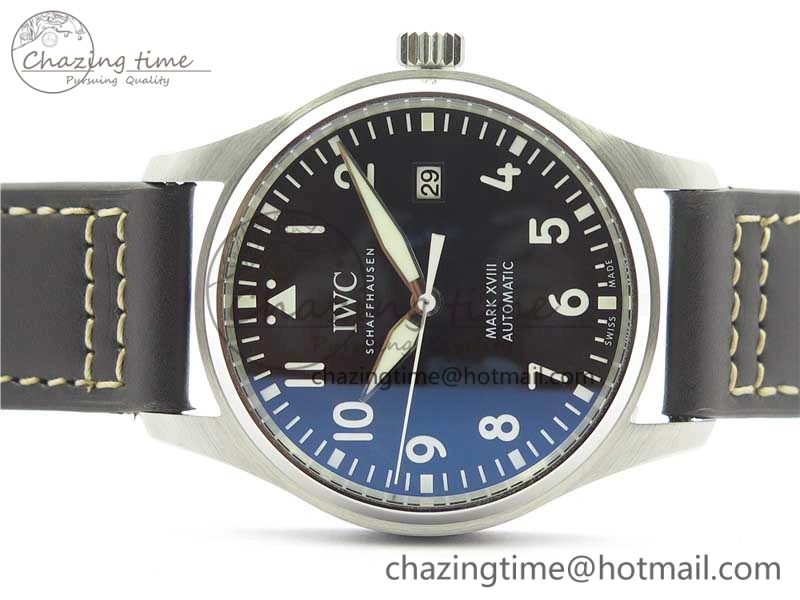 Supportive MARK XVIII Le Petit Prince IW327003 SS FKF 1:1 Best Edition Brown Dial On Brown Leather Strap 7118