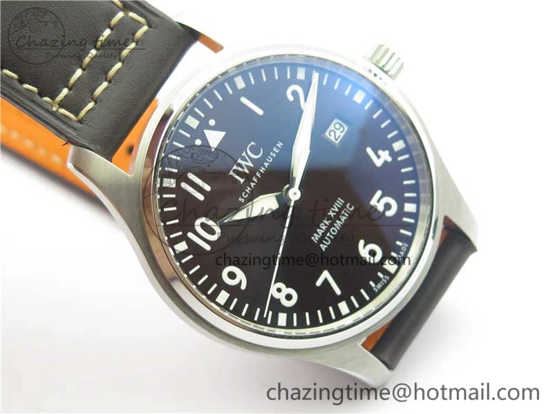 Supportive MARK XVIII Le Petit Prince IW327003 SS FKF 1:1 Best Edition Brown Dial On Brown Leather Strap 7118