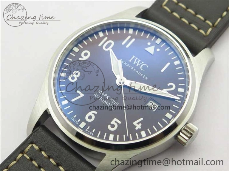 Supportive MARK XVIII Le Petit Prince IW327003 SS FKF 1:1 Best Edition Brown Dial On Brown Leather Strap 7118