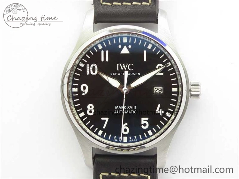 Supportive MARK XVIII Le Petit Prince IW327003 SS FKF 1:1 Best Edition Brown Dial On Brown Leather Strap 7118