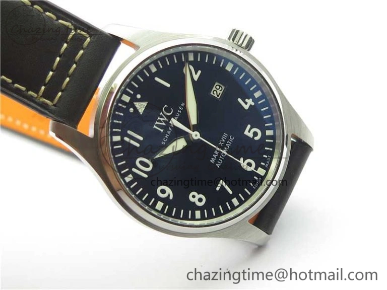 Thermal MARK XVIII Le Petit Prince IW327004 SS FKF 1:1 Best Edition Blue Dial On Brown Leather Strap 7117