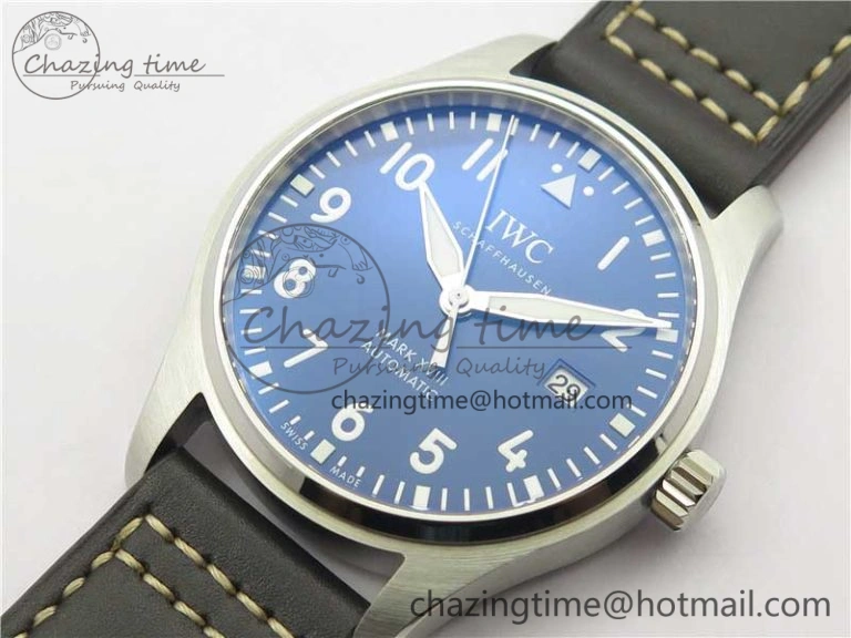 Thermal MARK XVIII Le Petit Prince IW327004 SS FKF 1:1 Best Edition Blue Dial On Brown Leather Strap 7117