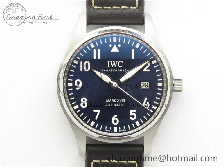 Thermal MARK XVIII Le Petit Prince IW327004 SS FKF 1:1 Best Edition Blue Dial On Brown Leather Strap 7117