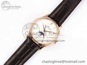 MASTER ULTRA THIN MOON RG APSF 1:1 BEST EDITION WHITE DIAL ON BROWN LEATHER STRAP SA925 SUPER CLONE Comfortable 7414