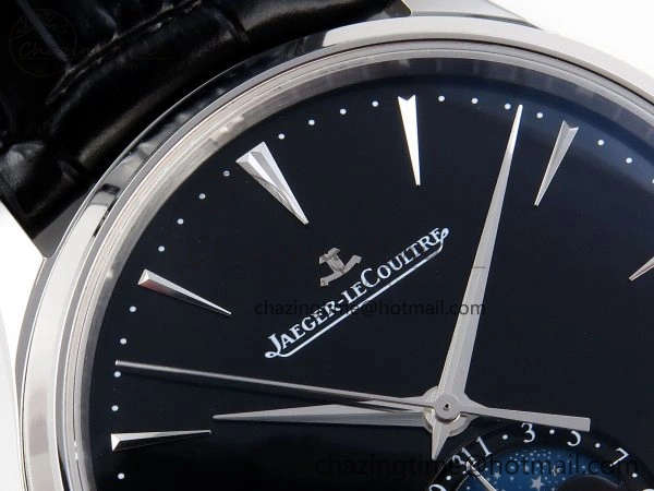 MASTER ULTRA THIN MOON SS APSF 1:1 BEST EDITION BLACK DIAL ON BLACK LEATHER STRAP SA925 SUPER CLONE OnTrend 7411