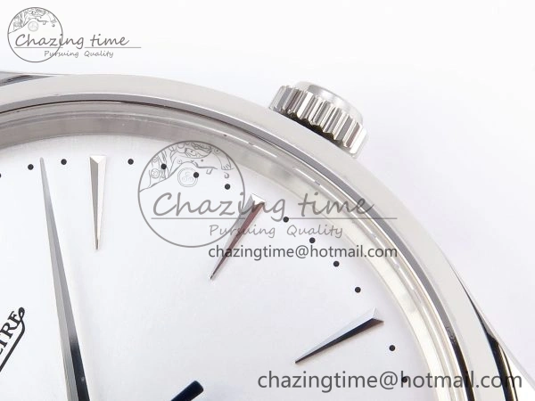 Classic MASTER ULTRA THIN MOON SS APSF 1:1 BEST EDITION SILVER DIAL ON BLACK LEATHER STRAP SA925 SUPER CLONE 7413