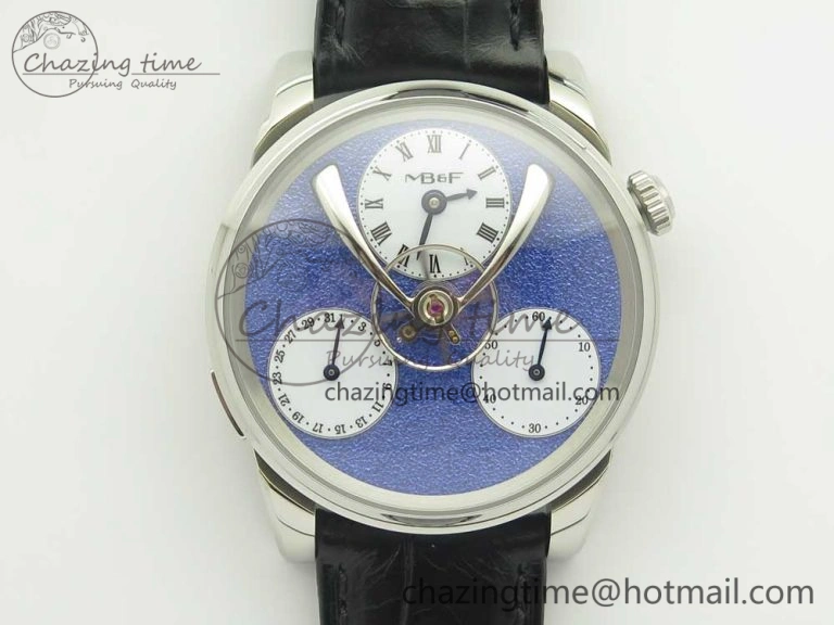 MB&F Legacy Machine Split Escapement CYF Best Edition Blue Dial On Black Leather Strap SmartChoice 7590