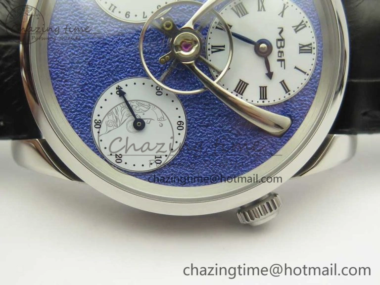 MB&F Legacy Machine Split Escapement CYF Best Edition Blue Dial On Black Leather Strap SmartChoice 7590
