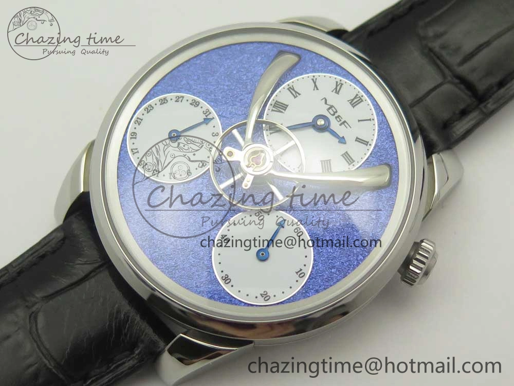 MB&F Legacy Machine Split Escapement CYF Best Edition Blue Dial On Black Leather Strap SmartChoice 7590