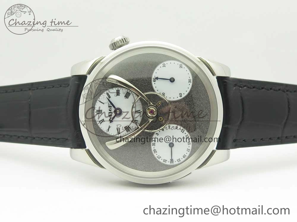 MB&F Legacy Machine Split Escapement CYF Best Edition Gray Dial On Black Leather Strap SoftTouch 7598